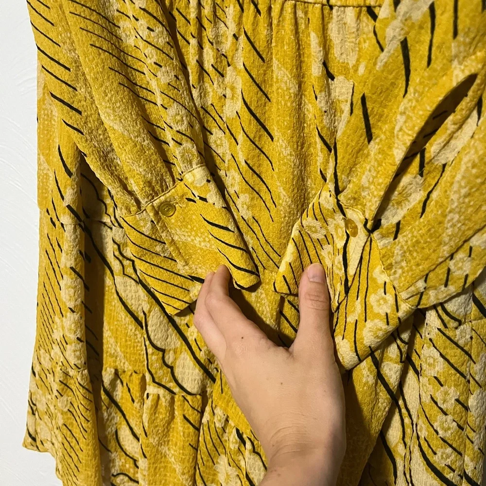 ba&sh Yellow Patterned Mini Dress - Picture 4 of 7